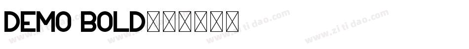 Demo Bold字体转换
